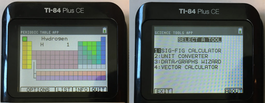 TI-84 Plus CE science apps
