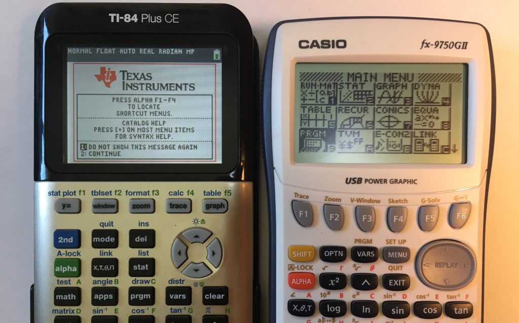 Ti 84 Plus Ce Vs Casio Fx 9750gii Math Class Calculator