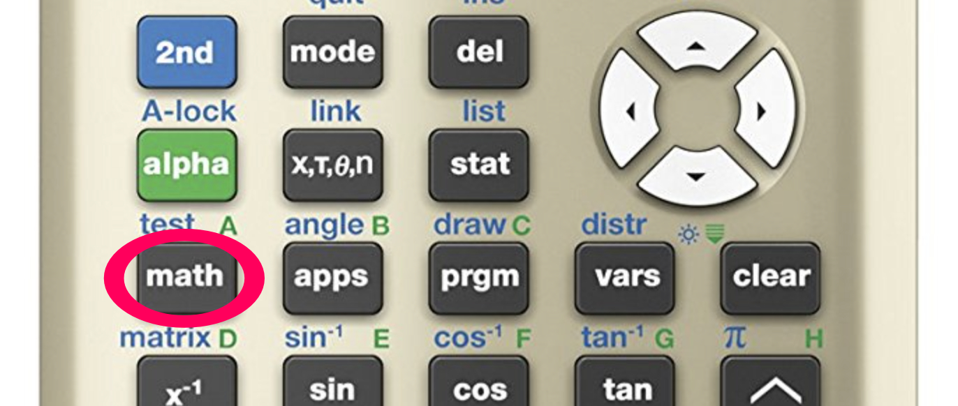 How to type log base in ti 84