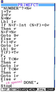 Prime Factorization Program For Casio FX Calculator - Math Class Calculator